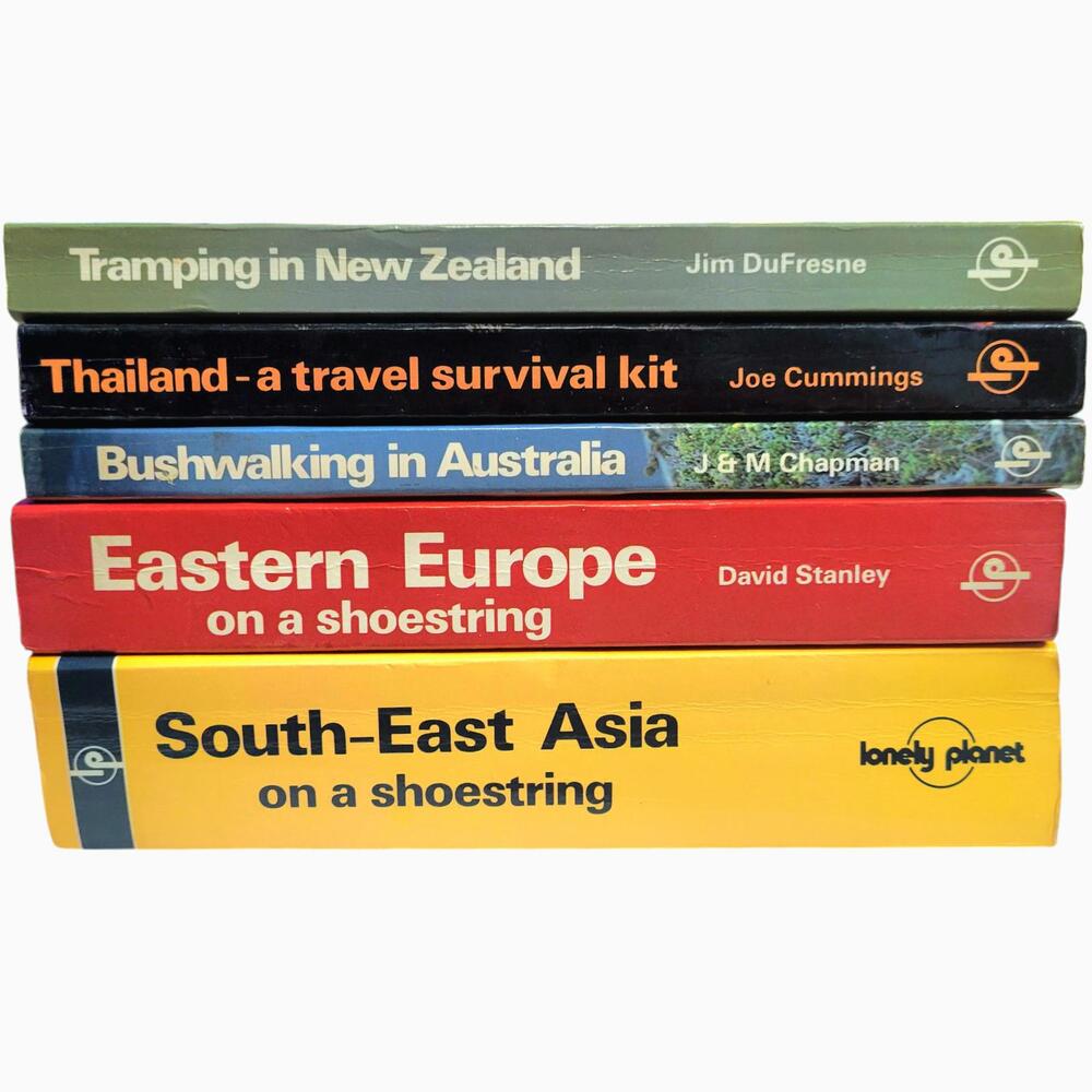 Lot of 5 Lonely Planet Travel Guides - SE Asia Europe Australia Thailand NZ